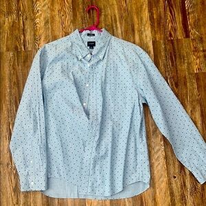J. Crew Men's Blue Polka Dot Shirt